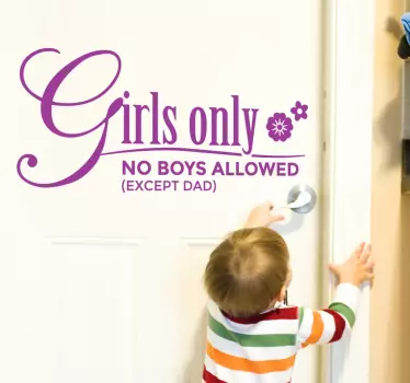 Wall sticker decorativo solo ragazze - TenStickers