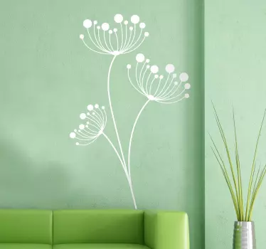 Adesivo murale fiore dente di leone - TenStickers