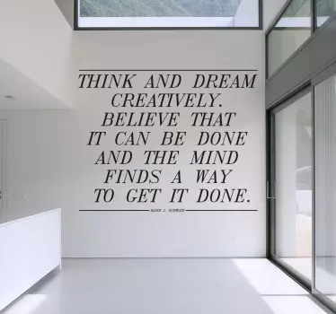 Wall sticker frase motivazionale - TenStickers