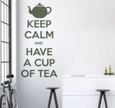 Adesivo murale soggiorno Keep Calm - TenStickers