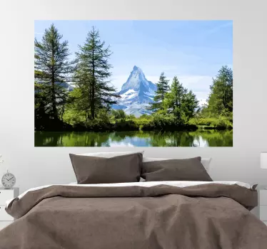 Wall sticker natura Cervino montagna neve - TenStickers