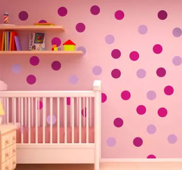 Wall Sticker Palline Rose - TenStickers