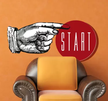 Wall sticker "premi start" - TenStickers