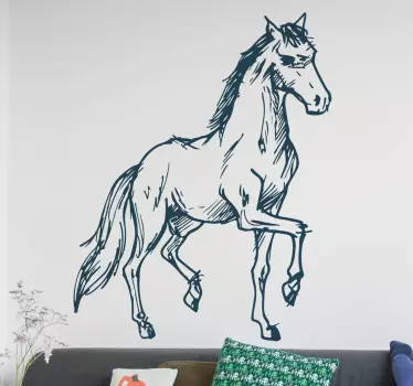 Wall sticker schizzo cavallo - TenStickers