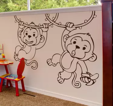 Wall sticker scimmiette - TenStickers