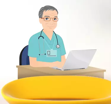 Wall sticker studio medico - TenStickers