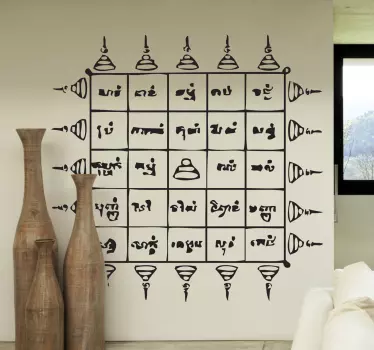 Wall sticker tabella thai - TenStickers