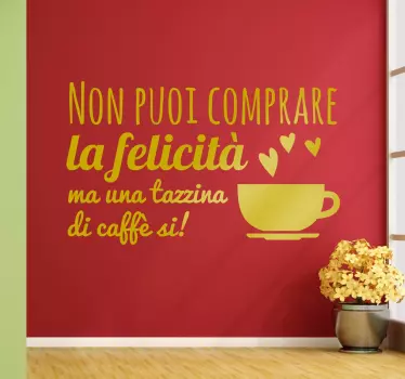 Wall sticker tazzina di caffe - TenStickers