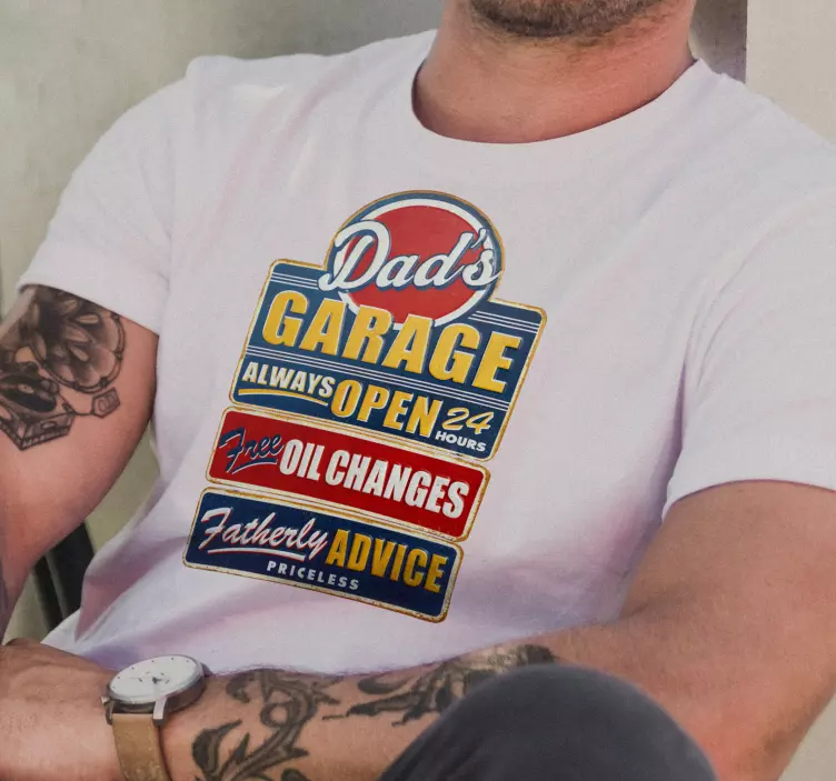 maglietta cartellone retrò per papà - TenStickers