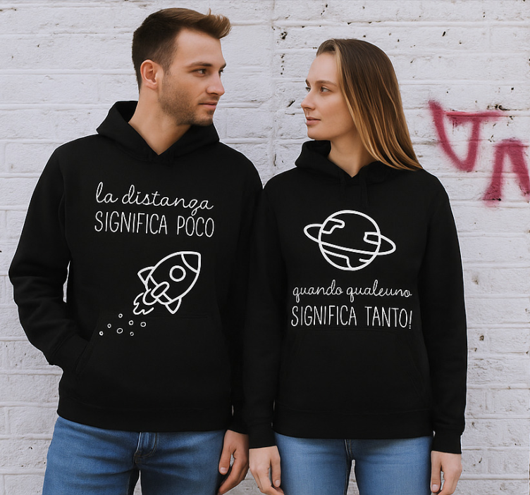 Felpa la distanza significa poco - TenStickers