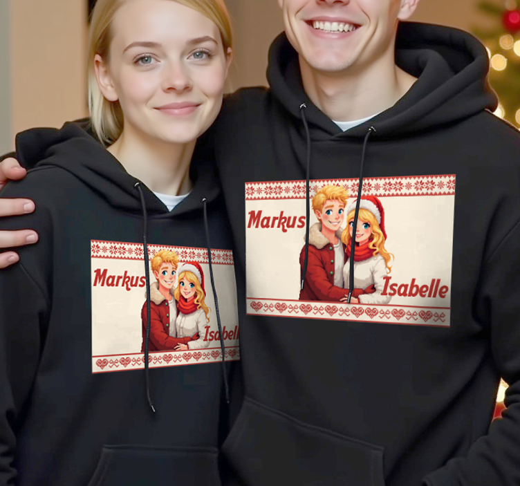 Maglietta fidanzati tu ed io per sempre personalizzabili - TenStickers