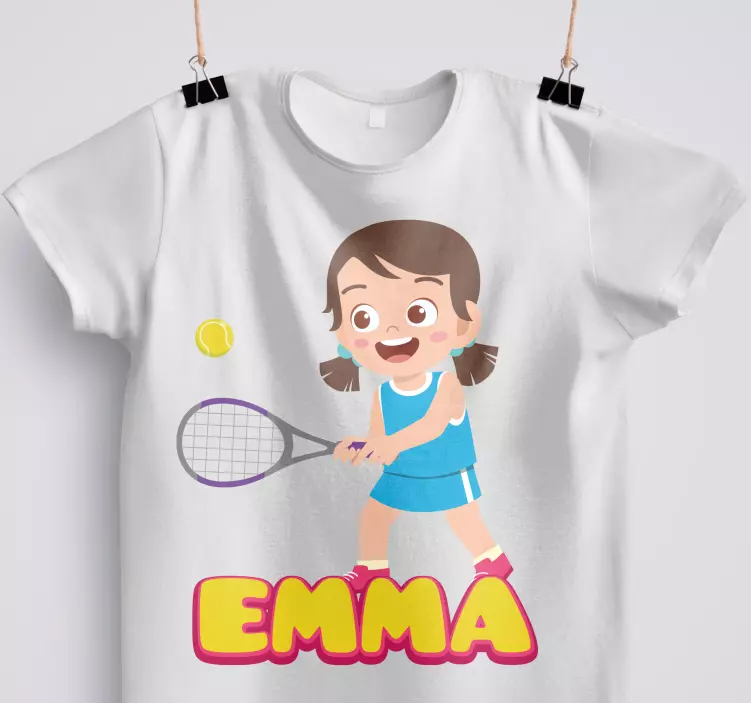 Maglietta infantile giocatore di tennis con nome - TenStickers