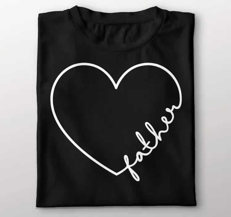 T-shirt padre e figlio Cuore calligrafico - TenStickers