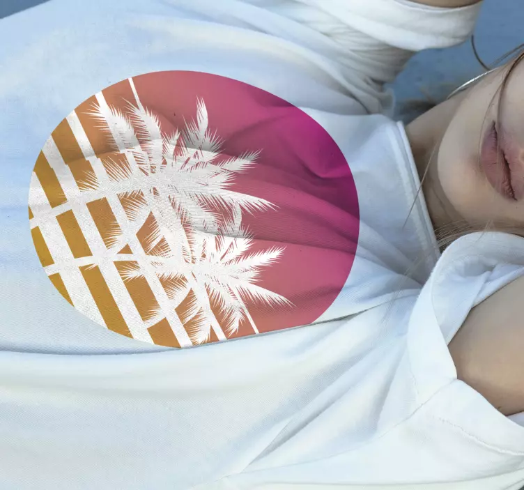 Magliette cerchio di palma - TenStickers