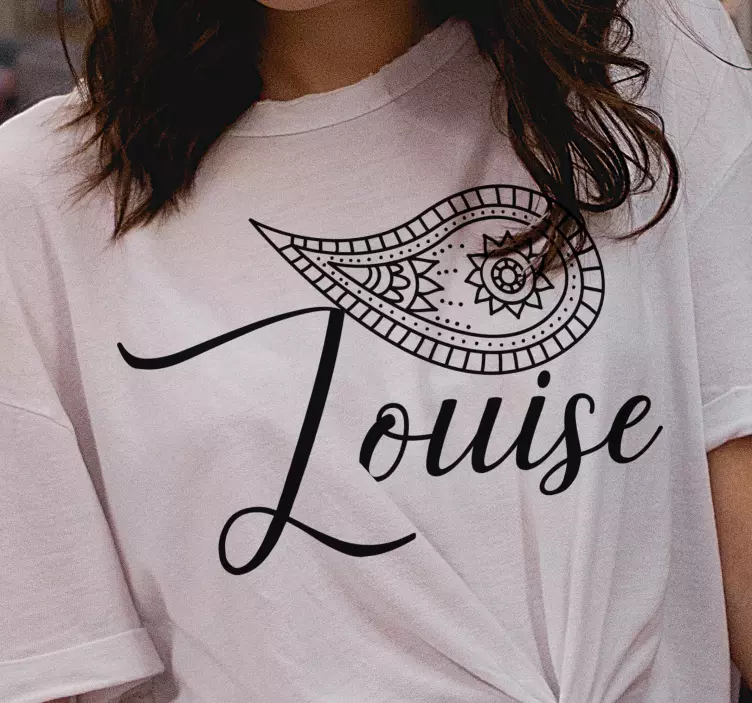 Magliette con nome disegno paisley - TenStickers