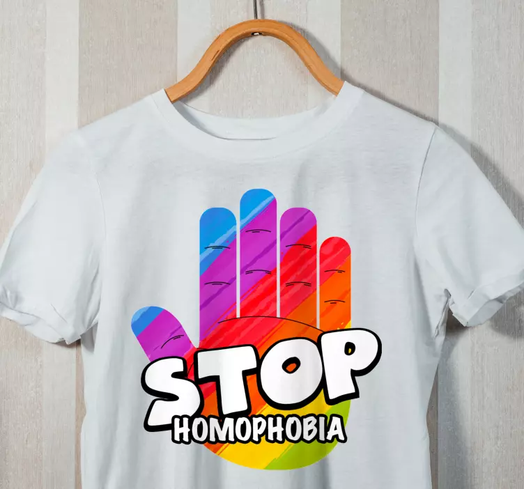 Magliette messaggio di stop all'omofobia - TenStickers