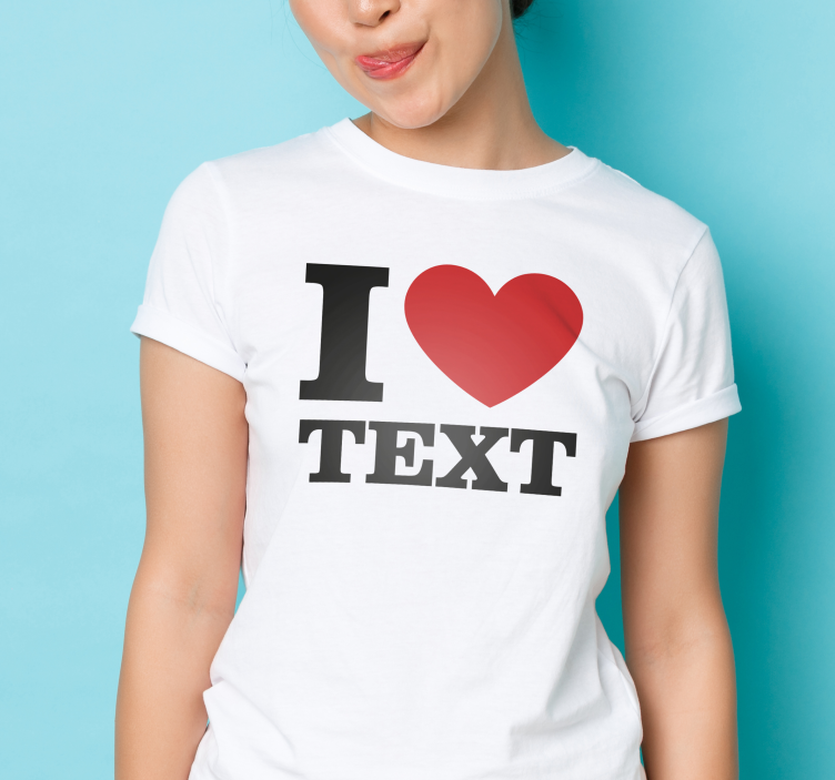 Magliette con nome stampe i love - TenStickers