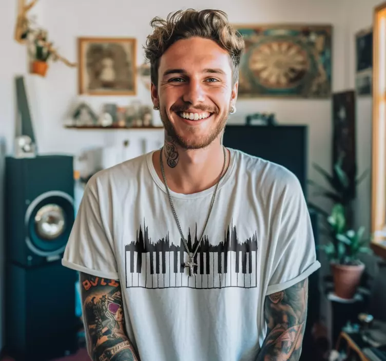 Maglie tastiera e onda sonora - TenStickers