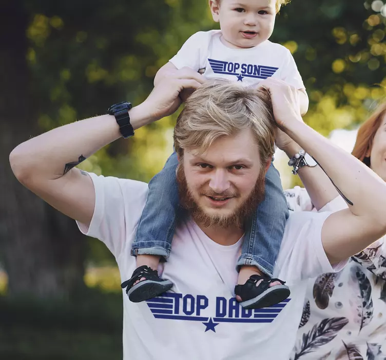 T-shirt abbinata a top son e top dad - TenStickers