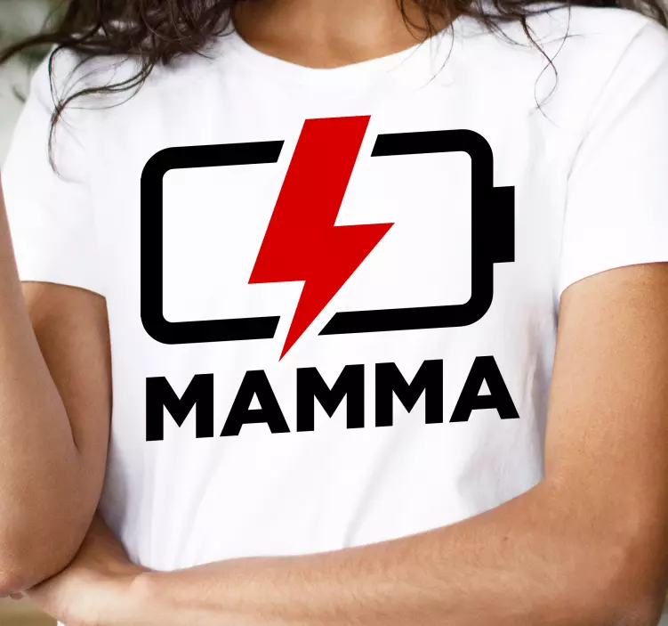T-shirt festa della mamma Bateria mamma - TenStickers