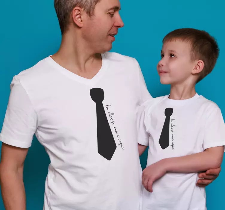 T-shirt padre e figlio "la classe non è acqua" - TenStickers