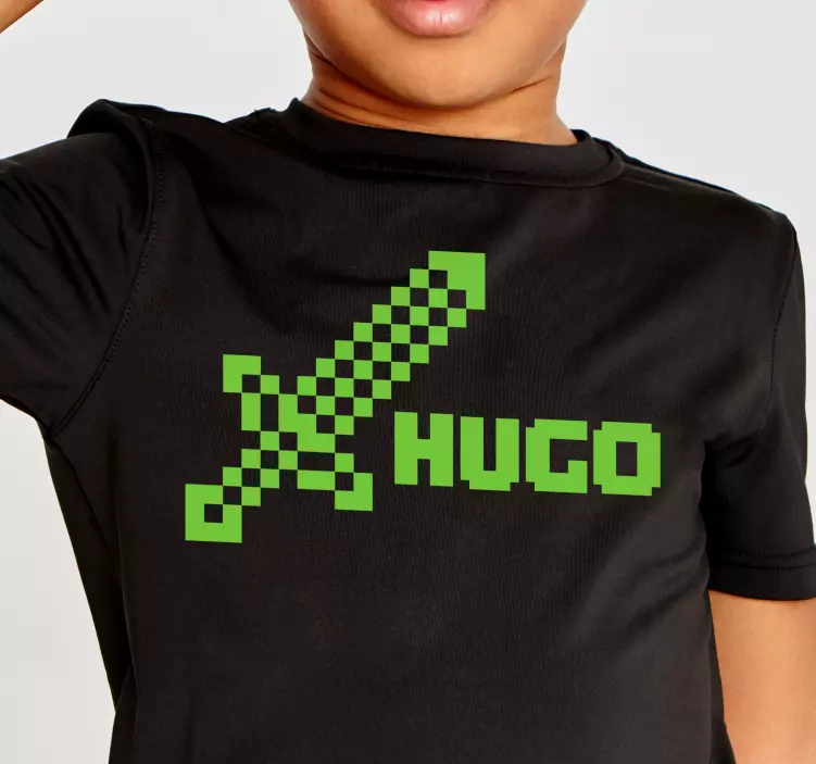 Magliette con spada di diamante con nome - TenStickers