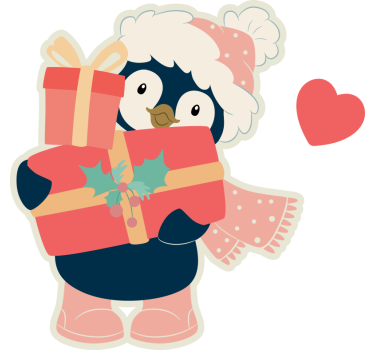 Maglietta fidanzati coppia di pinguini innamorati a natale - TenStickers