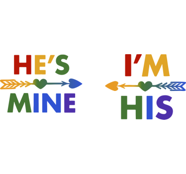 Maglietta fidanzati "è mio" lgtb - TenStickers