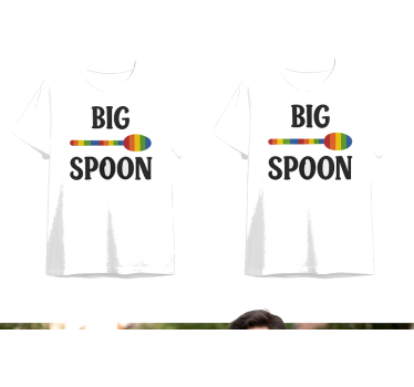 Maglietta fidanzati cucchiaio grande lgbt - TenStickers