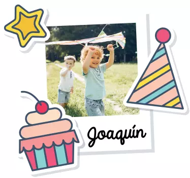 T-shirt da compleanno per bambini con foto - TenStickers