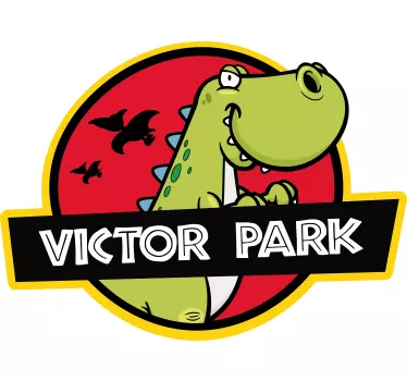 T-shirt per bambini dinosauro jurassic park con nome - TenStickers