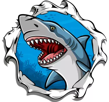 Maglietta infantile design squalo aggressivo - TenStickers