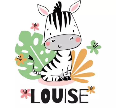 Maglietta infantile illustrazione di zebra carina - TenStickers