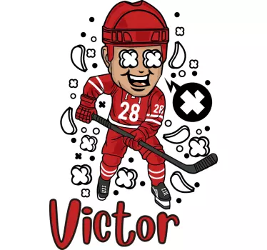 Maglietta infantile celebrazione di hockey vincente - TenStickers