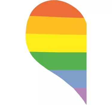 Maglietta fidanzati cuore colorato - TenStickers