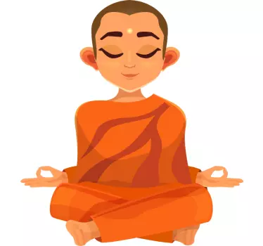 Maglietta fidanzati illustrazione monaco meditante - TenStickers
