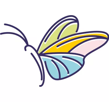 Maglietta infantile design di farfalle colorate - TenStickers