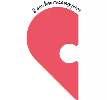 Maglietta fidanzati puzzle del cuore di coppia - TenStickers