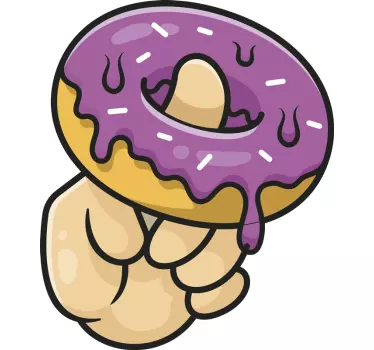 Maglietta infantile con ciambella tra le dita - TenStickers