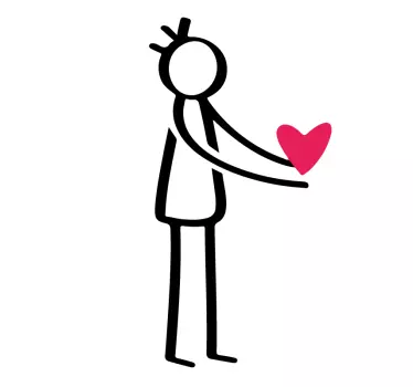 Maglietta fidanzati gesto del cuore coppia - TenStickers