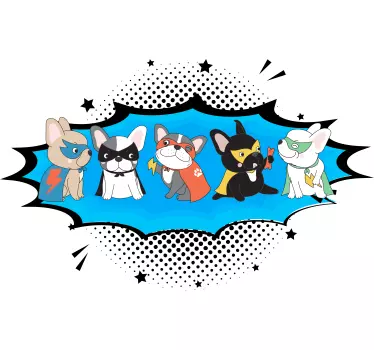 Maglietta infantile collezione cani supereroi - TenStickers