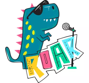Maglietta infantile dinosauro cool che canta - TenStickers