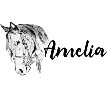 Maglietta infantile ritratto del cavallo di amelia - TenStickers