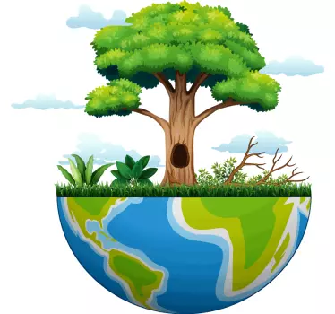 Maglietta infantile design albero della terra - TenStickers