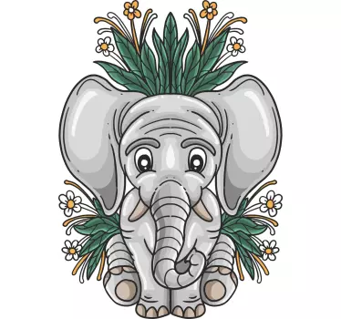 Maglietta infantile illustrazione elefante carino - TenStickers