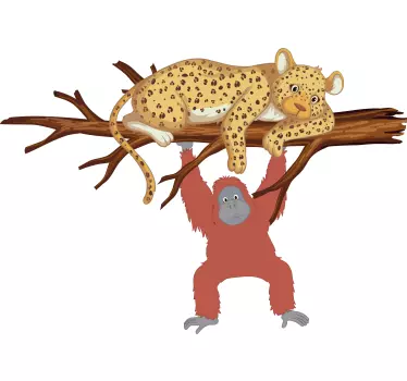 Maglietta infantile avventura con animali divertenti - TenStickers