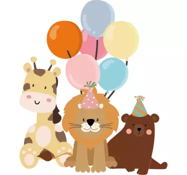 Maglietta infantile divertenti animali di compleanno - TenStickers