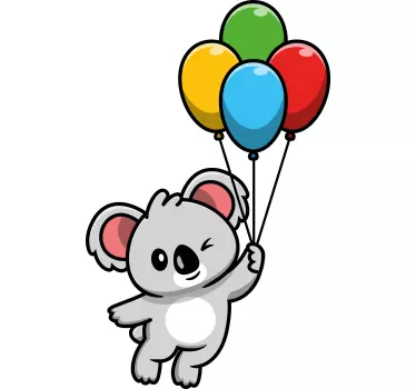 T-shirt infantile Koala grigio con palloncino - TenStickers