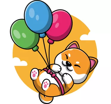 Maglietta infantile cucciolo carino con palloncini - TenStickers