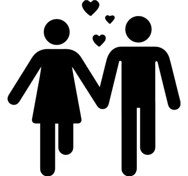 Maglietta fidanzati coppie carine che si tengono per mano - TenStickers